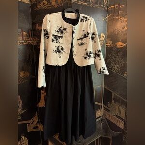 Set - Dress and Tweed Embroidery Blazer